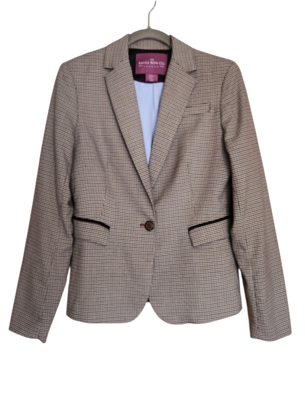 SAVILLE ROW CO HOUNDSTOOTH BLAZER XS LIKE NEW EQUESTRIAN ACADEMIA